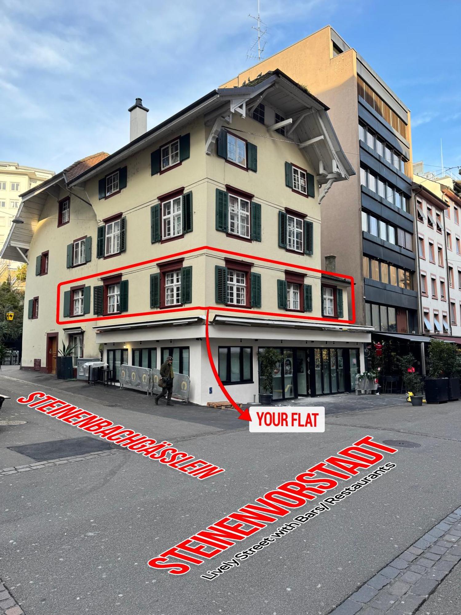 Cozy City Center, 4 Bedroom- 120Sq, 5Min Walk To Main Station بازل المظهر الخارجي الصورة